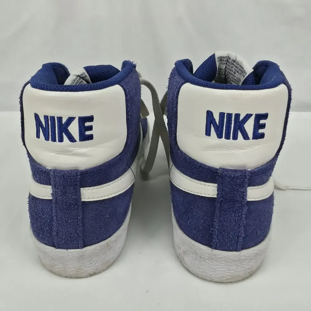 Nike SB Blazer Mid Mens US 8 Game Royal White Suede Skate Shoes Streetwear